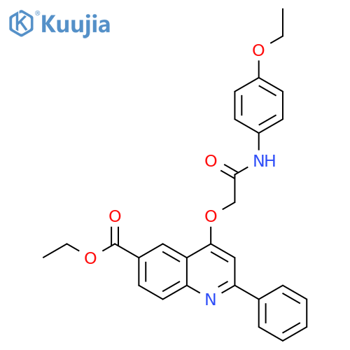 ethyl 4-{[(4-ethoxyphenyl)carbamoyl]methoxy}-2-phenylquinoline-6-carboxylate structure