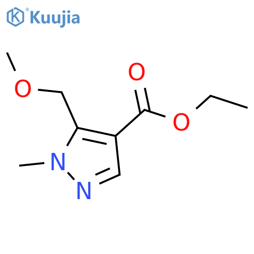 1H-Pyrazole-4-carboxylic acid, 5-(methoxymethyl)-1-methyl-, ethyl ester structure