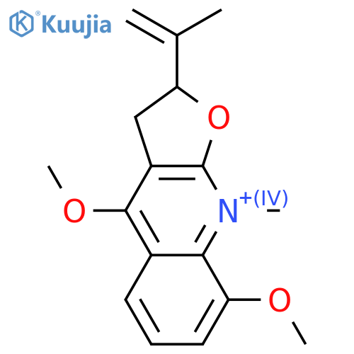 Furo[2,3-b]quinolinium,2,3-dihydro-4,8-dimethoxy-9-methyl-2-(1-methylethenyl)- (9CI) structure
