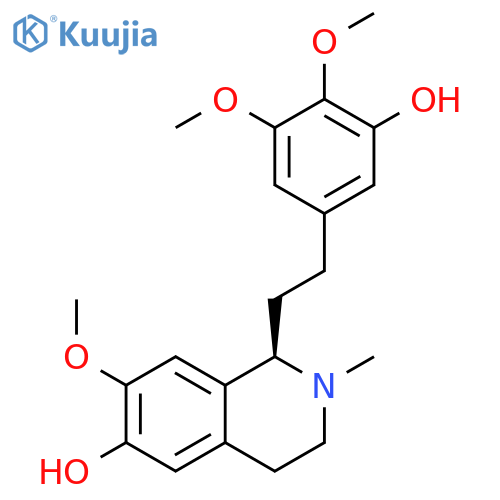 6-Isoquinolinol,1,2,3,4-tetrahydro-1-[2-(3-hydroxy-4,5-dimethoxyphenyl)ethyl]-7-methoxy-2-methyl-,(1R)- structure