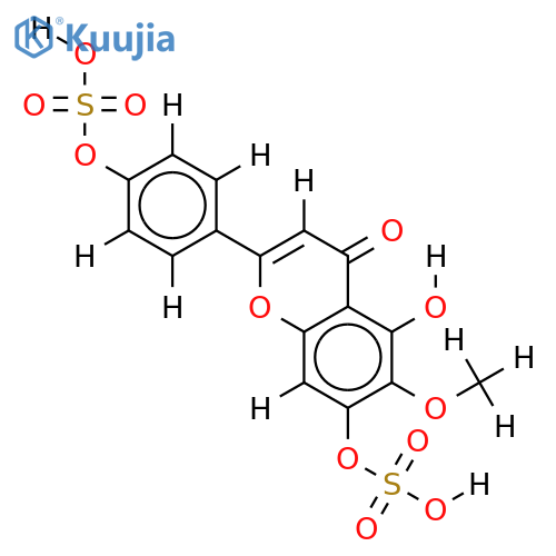 4',7-Di-O-sulfate-4',5,7-Trihydroxy-6-methoxyflavone structure