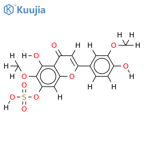 7-O-Sulfate-4',5,7-Trihydroxy-3',6-dimethoxyflavone structure
