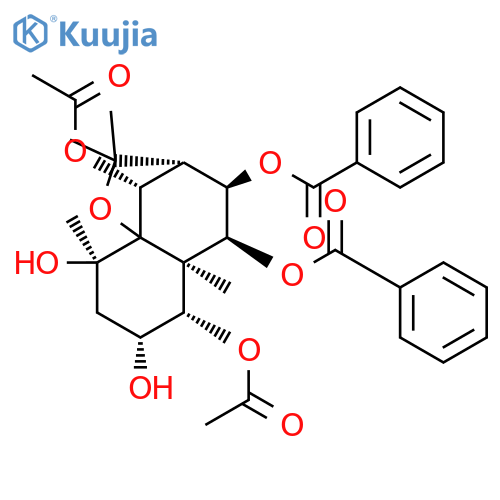 2H-3,9a-Methano-1-benzoxepin-4,5,6,7,9,10-hexol,octahydro-2,2,5a,9-tetramethyl-, 6,10-diacetate 4,5-dibenzoate,(3R,4S,5R,5aS,6R,7S,9S,9aS,10R)- structure