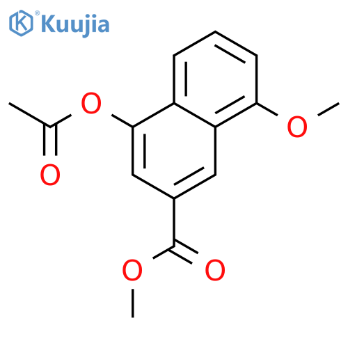 2-Naphthalenecarboxylic acid, 4-(acetyloxy)-8-Methoxy-, Methyl ester structure