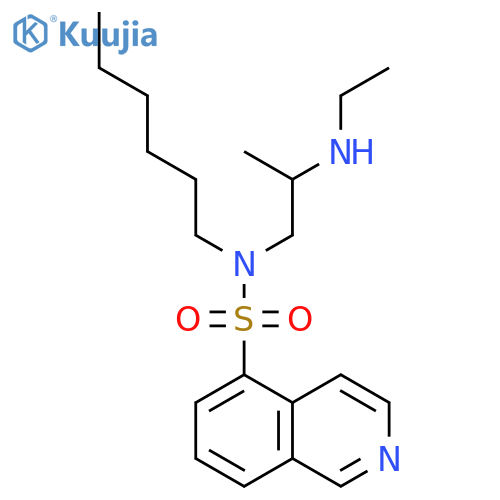 5-ISOQUINOLINESULFONAMIDE, N-[2-(ETHYLAMINO)PROPYL]-N-HEXYL- structure