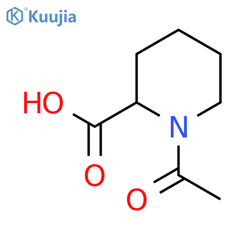 (2S)-1-acetylpiperidine-2-carboxylic acid structure