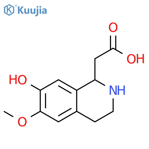 2-(7-Hydroxy-6-methoxy-1,2,3,4-tetrahydroisoquinolin-1-yl)acetic acid structure