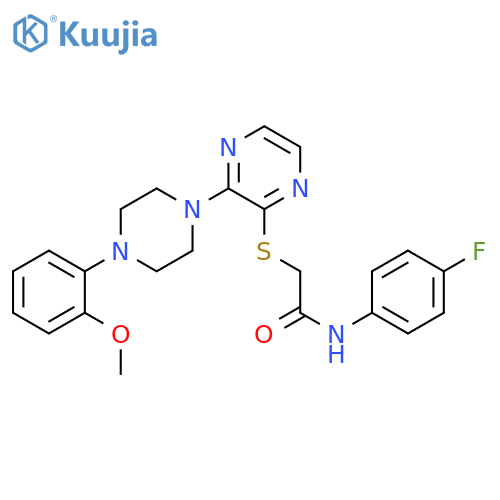 N-(4-fluorophenyl)-2-({3-[4-(2-methoxyphenyl)piperazin-1-yl]pyrazin-2-yl}sulfanyl)acetamide structure