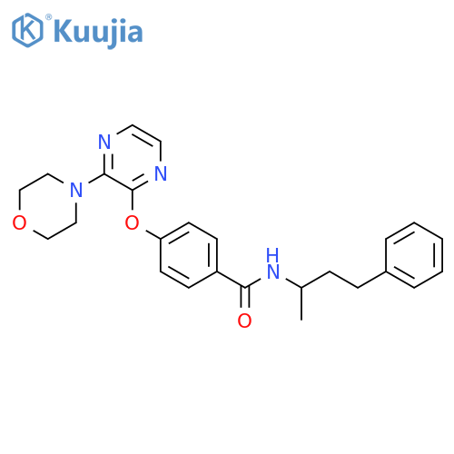 4-{[3-(morpholin-4-yl)pyrazin-2-yl]oxy}-N-(4-phenylbutan-2-yl)benzamide structure