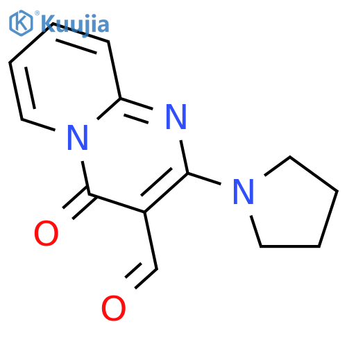 4-Oxo-2-pyrrolidin-1-yl-4H-pyrido[1,2-a]-pyrimidine-3-carbaldehyde structure