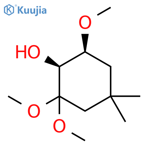 Cyclohexanol, 2,2,6-trimethoxy-4,4-dimethyl-, cis- structure