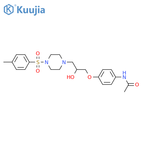 N-(4-{2-hydroxy-3-[4-(4-methylbenzenesulfonyl)piperazin-1-yl]propoxy}phenyl)acetamide structure