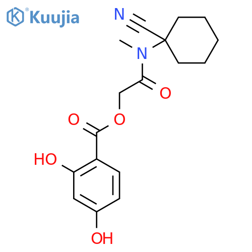 [(1-Cyanocyclohexyl)(methyl)carbamoyl]methyl 2,4-dihydroxybenzoate structure