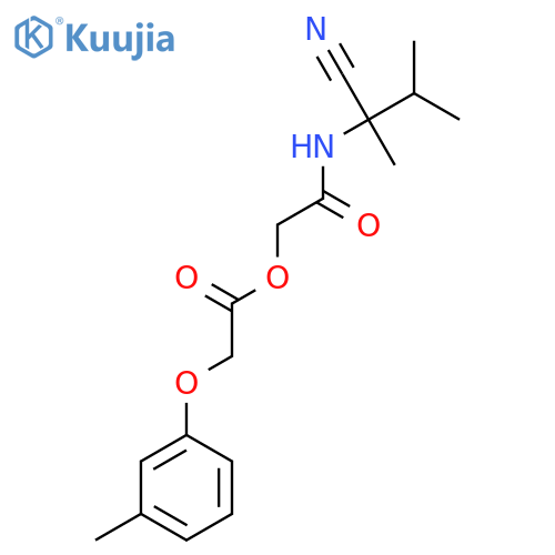 [(1-Cyano-1,2-dimethylpropyl)carbamoyl]methyl 2-(3-methylphenoxy)acetate structure