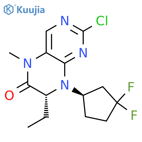 (7R)-2-Chloro-8-[(1S)-3,3-difluorocyclopentyl]-7-ethyl-5-methyl-7H-pteridin-6-one structure