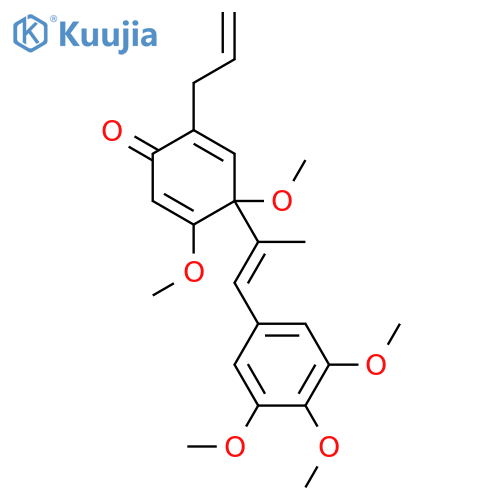 2,5-Cyclohexadien-1-one,4,5-dimethoxy-4-[(1E)-1-methyl-2-(3,4,5-trimethoxyphenyl)ethenyl]-2-(2-propen-1-yl)- structure