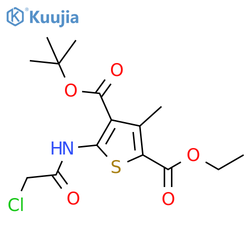 4-tert-butyl 2-ethyl 5-(2-chloroacetamido)-3-methylthiophene-2,4-dicarboxylate structure