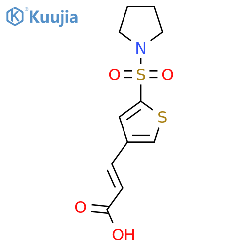 3-5-(Pyrrolidine-1-sulfonyl)thiophen-3-ylprop-2-enoic Acid structure