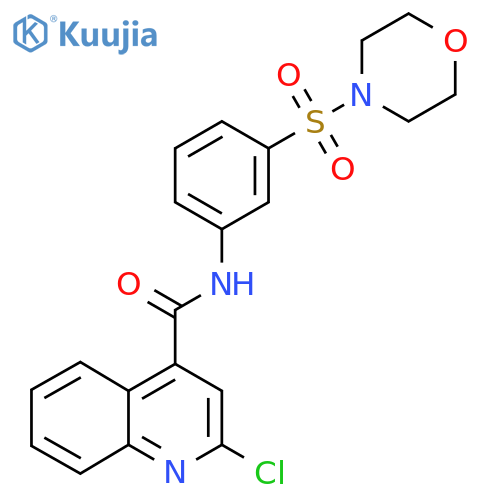 2-chloro-N-[3-(morpholine-4-sulfonyl)phenyl]quinoline-4-carboxamide structure