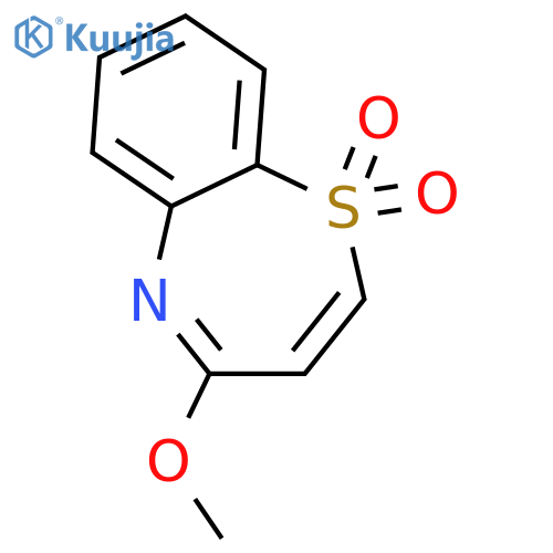 1,5-Benzothiazepine,4-methoxy-, 1,1-dioxide structure