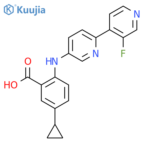 5-Cyclopropyl-2-((3'-fluoro-[2,4'-bipyridin]-5-yl)amino)benzoic acid structure