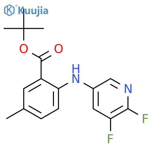 tert-Butyl 2-((5,6-difluoropyridin-3-yl)amino)-5-methylbenzoate structure