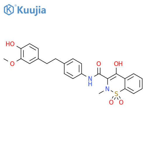 2H-1,2-Benzothiazine-3-carboxamide, 4-hydroxy-N-[4-[2-(4-hydroxy-3-methoxyphenyl)ethyl]phenyl]-2-methyl-, 1,1-dioxide structure