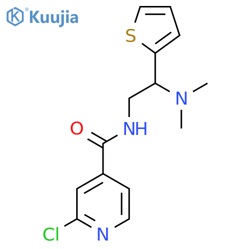2-chloro-N-2-(dimethylamino)-2-(thiophen-2-yl)ethylpyridine-4-carboxamide structure