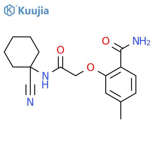 2-{[(1-Cyanocyclohexyl)carbamoyl]methoxy}-4-methylbenzamide structure
