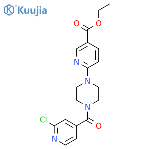 Ethyl 6-[4-(2-chloropyridine-4-carbonyl)piperazin-1-yl]pyridine-3-carboxylate structure