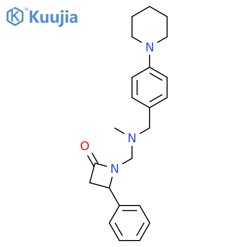 1-{[Methyl({[4-(piperidin-1-yl)phenyl]methyl})amino]methyl}-4-phenylazetidin-2-one structure