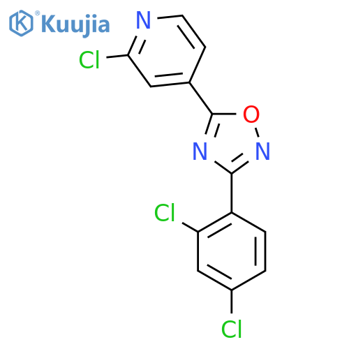 2-Chloro-4-[3-(2,4-dichloro-phenyl)-[1,2,4]oxadiazol-5-yl]-pyridine structure