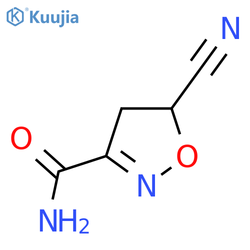 5-Cyano-4,5-dihydro-3-isoxazolecarboxamide structure