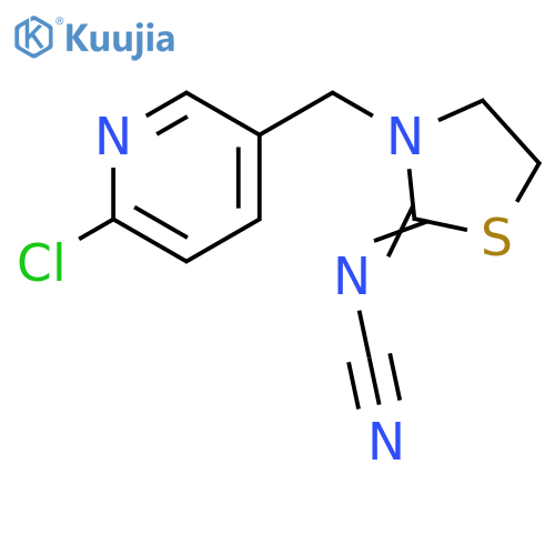 ({3-(6-chloropyridin-3-yl)methyl-1,3-thiazolidin-2-ylidene}amino)formonitrile structure