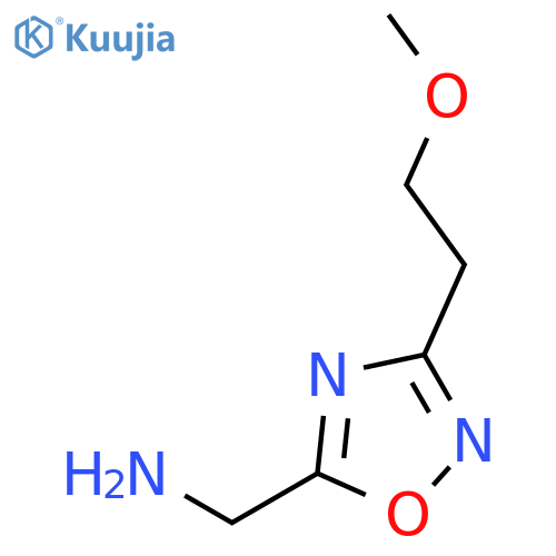 {3-(2-Methoxyethyl)-1,2,4-oxadiazol-5-ylmethyl}amine structure