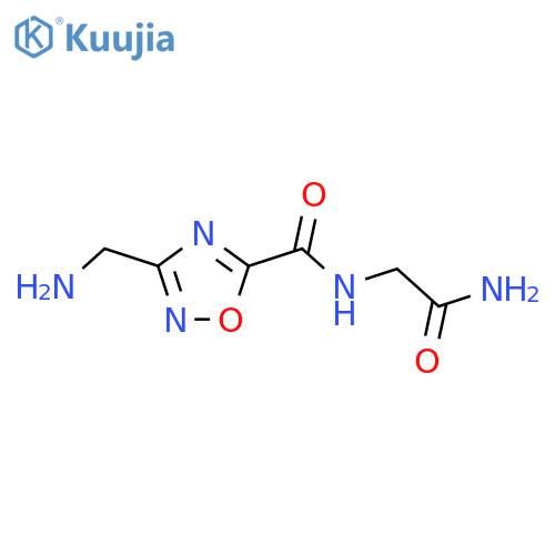3-(Aminomethyl)-N-(2-amino-2-oxoethyl)-1,2,4-oxadiazole-5-carboxamide structure