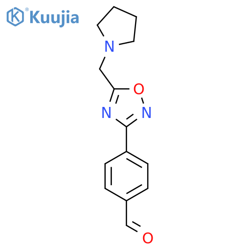 4-[5-(Pyrrolidin-1-ylmethyl)-1,2,4-oxadiazol-3-yl]benzaldehyde structure