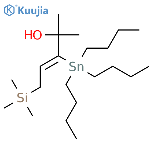 3-Penten-2-ol, 2-methyl-3-(tributylstannyl)-5-(trimethylsilyl)-, (Z)- structure
