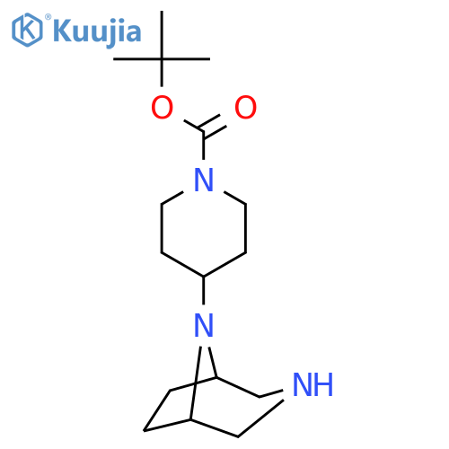 tert-Butyl 4-(3,8-diazabicyclo[3.2.1]octan-8-yl)piperidine-1-carboxylate structure