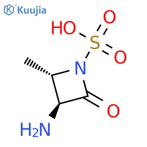 (2S,3S)-3-amino-2-methyl-4-oxoazetidine-1-sulfonic acid structure