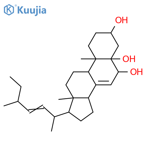 27-Norergosta-7,22-diene-3,5,6-triol; (3β,5α,6β,22E,24ξ)-form structure