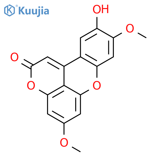 10-Hydroxy-5,9-dimethoxy-2H-pyrano2,3,4-klxanthen-2-one structure