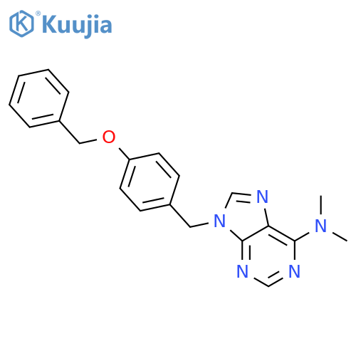 9H-Purin-6-amine,N,N-dimethyl-9-[[4-(phenylmethoxy)phenyl]methyl]- structure