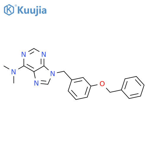 9H-Purin-6-amine,N,N-dimethyl-9-[[3-(phenylmethoxy)phenyl]methyl]- structure