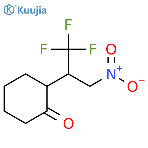 2-(1,1,1-Trifluoro-3-nitropropan-2-yl)cyclohexanone structure