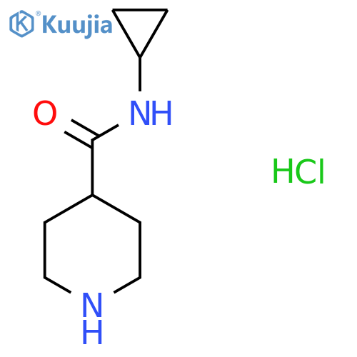 N-Cyclopropylpiperidine-4-carboxamide hydrochloride structure