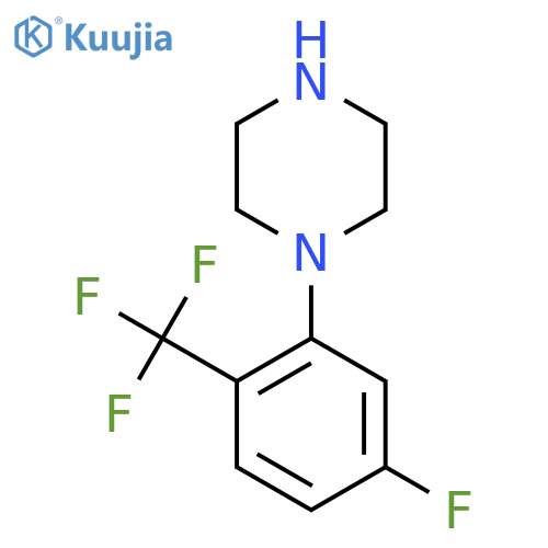 1-5-fluoro-2-(trifluoromethyl)phenylpiperazine structure