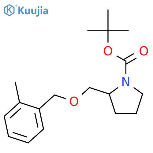 tert-butyl 2-[(2-methylphenyl)methoxymethyl]pyrrolidine-1-carboxylate structure