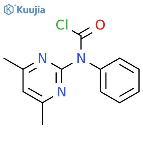 N-(4,6-dimethylpyrimidin-2-yl)-N-phenylcarbamoyl chloride structure