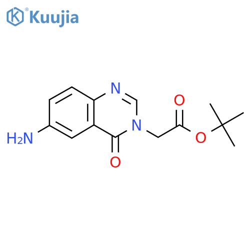 Tert-butyl 2-(6-amino-4-oxo-3,4-dihydroquinazolin-3-yl)acetate structure